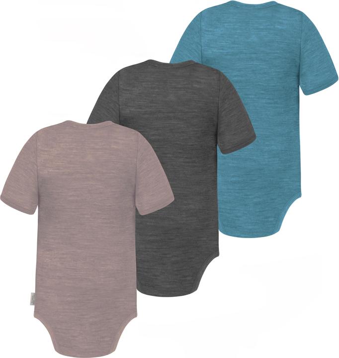 Actual product image Normani Set of 3 baby merino bodysuit short sleeves "Tauranga" - 9295 (68)