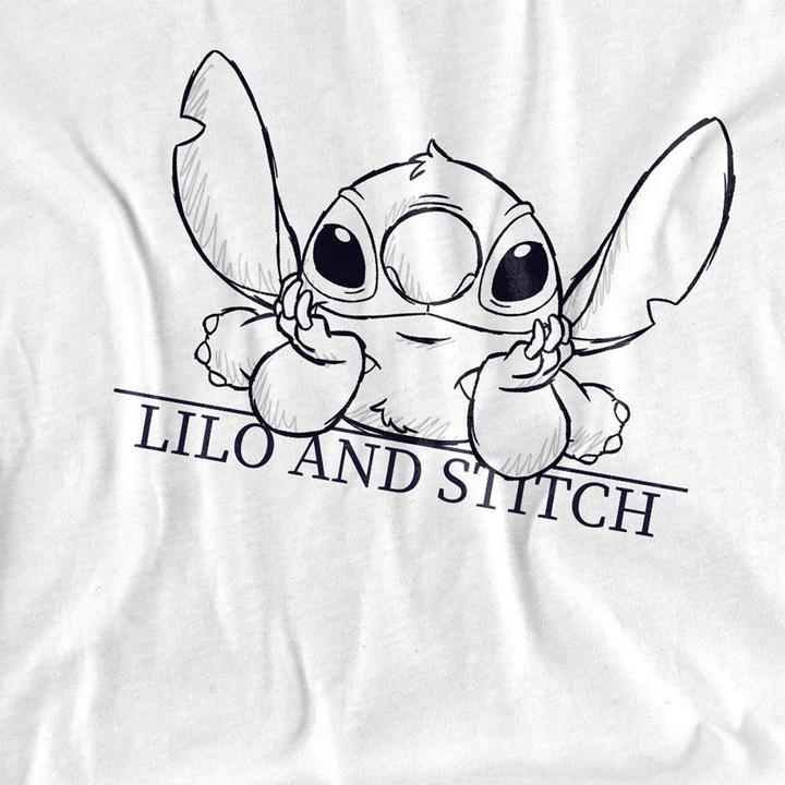 Actual product image Lilo & Stitch Unisex Adult Relaxed Sketch T-Shirt (XL)