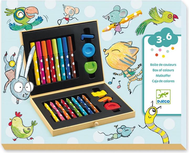 Actual product image Djeco Malkoffer für die Kleinsten (Multicoloured, 16 x)