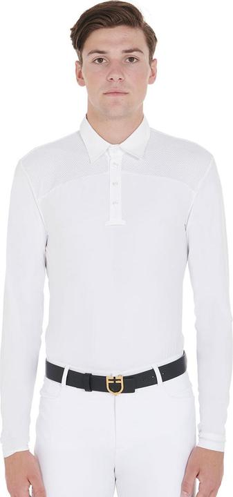 Equestro Langarmwettkampf-Poloshirt für Reiten (XS)