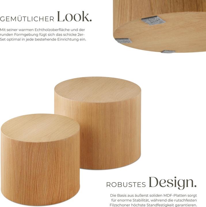Produktbild tectake Danny (Ø 48 x 38 cm, Ø 38 x 32.5 cm)
