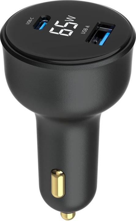 Produktbild Gembird Chargeur Allume Cigare 1x USB-C + 1x USB-A 65W (Noir)