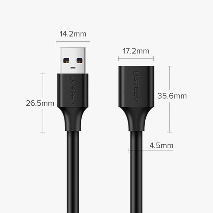 Image du produit Ugreen USB A – USB A (3 m, USB 2.0)