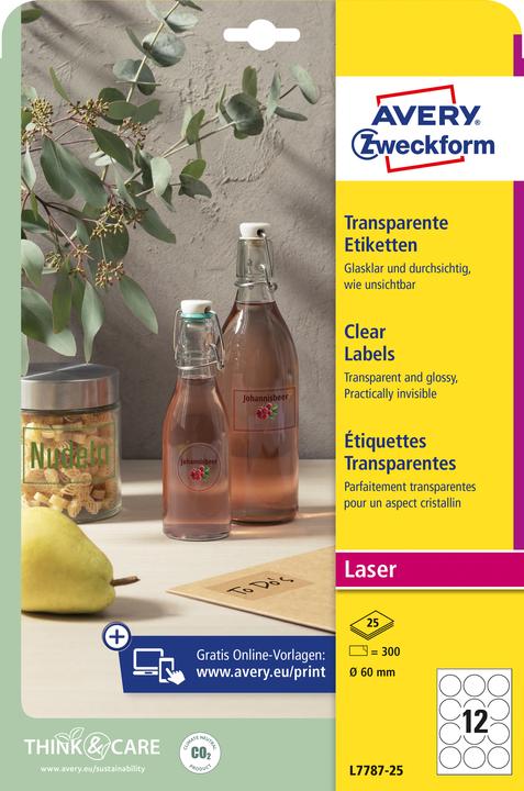 Actual product image Avery Transparent labels