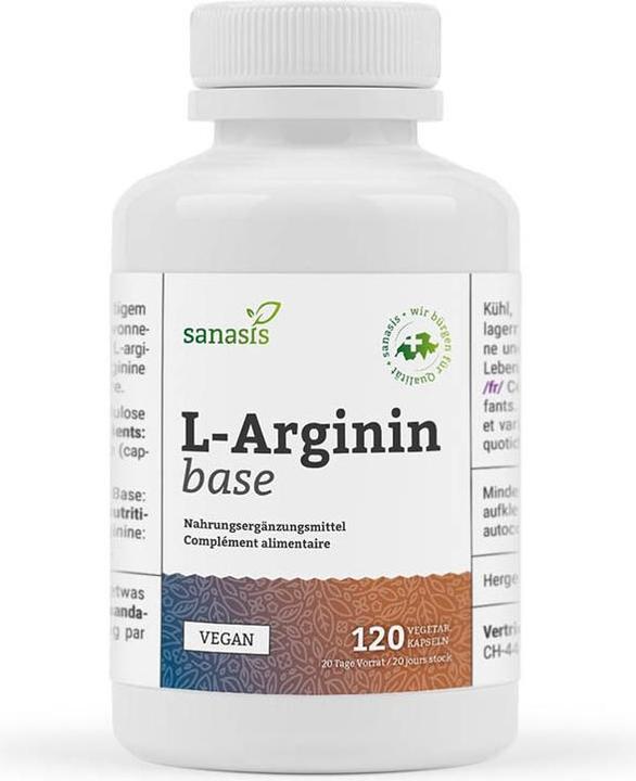Immagine prodotto Sanasis L-Arginina Base Capsule (120 Pezzo/i, Pillole, 119 g)