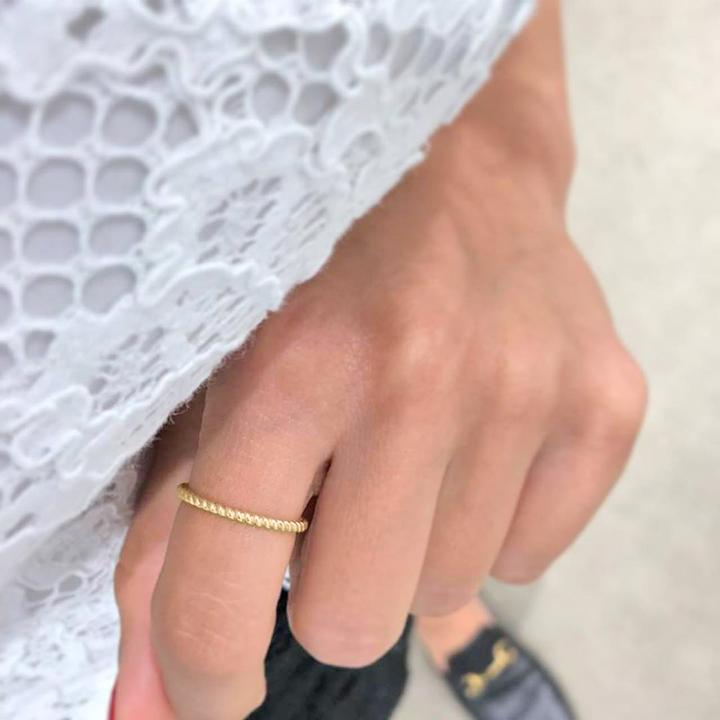 Actual product image Candy Twist ring, 925 Sterling silver, gold-plated (58, 925 Silver)
