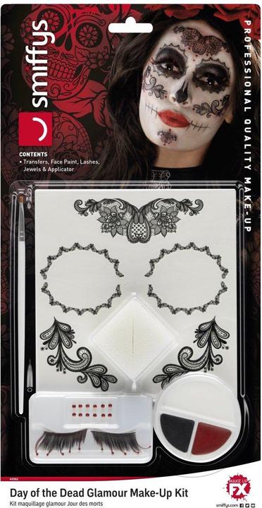 Immagine prodotto Smiffys Set trucco: Giorno dei Morti - Dia De Los Muertos (Ciglia artificiali)