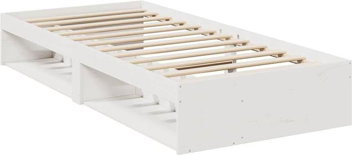Produktbild VidaXL Tagesbett ohne Matratze Weiss 100x200 cm Massivholz Kiefer Sofabett (100 x 200 cm)