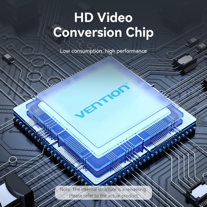 Produktbild Vention Kabel DisplayPort do HDMI 3m HADBI Czarny (0.26 m, HDMI)