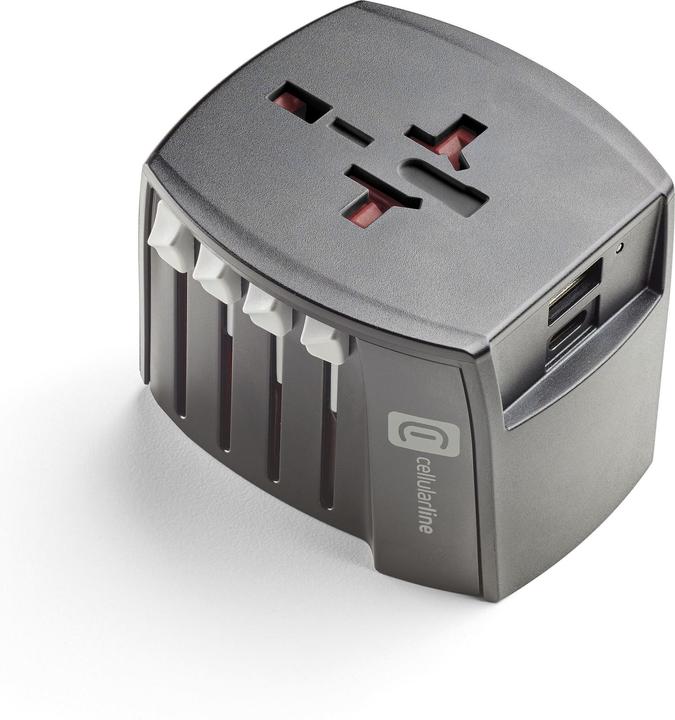 Immagine prodotto Cellularline Caricabatterie da viaggio a doppia porta 20W nero (20 W)