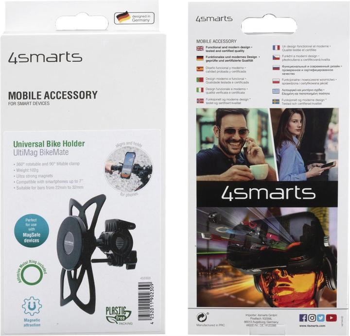 Immagine prodotto 4smarts Supporto per bicicletta UltiMag BikeMag per MagSafe nero