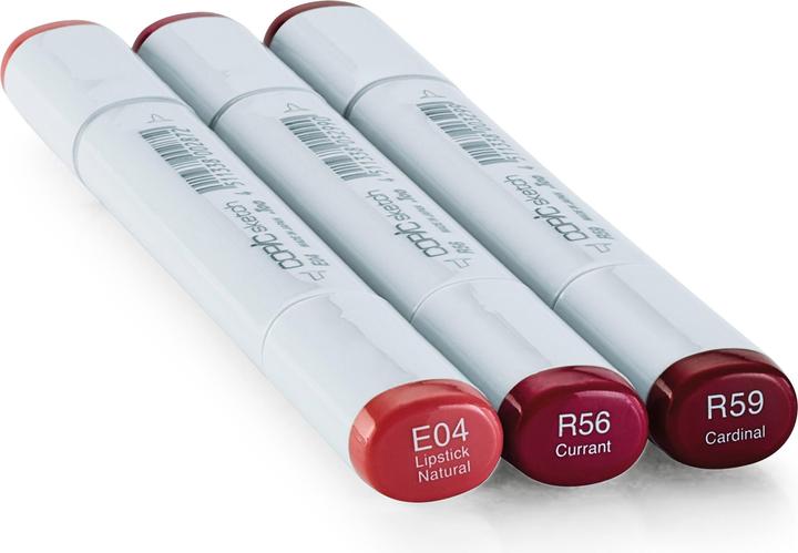 Actual product image Copic Color Fusion 3 (Bordeaux red, Burgundy, Red, 5 mm, 3 x)