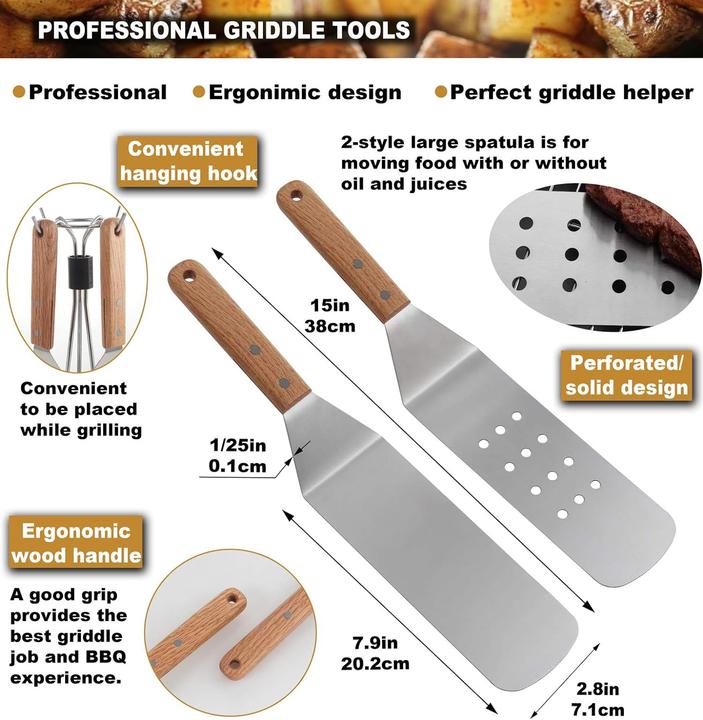 Image du produit Romanticist Set de spatules pour gril, 8 pièces