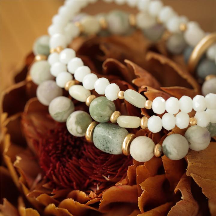 Immagine prodotto Andreani Armband mit echter natürlicher Jade (80 cm, Pietre)