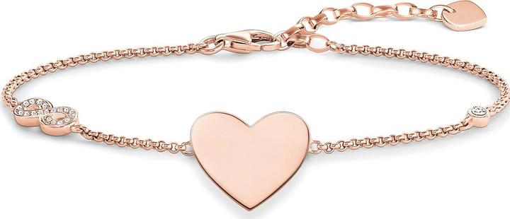 Thomas Sabo Bracciale cuore con infinito (19.50 cm, Argento 925)