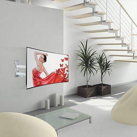 Produktbild Barkan TV-Wandhalterung 13-65", Metall, weiss (Wand, 65", 40 kg)