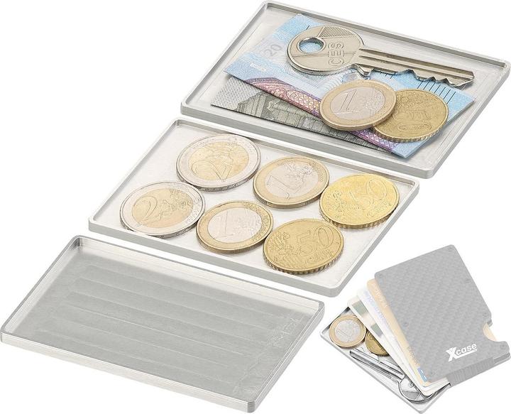 Produktbild Xcase 3er-Set Geld- & Schlüssel-Einschubfach für Kreditkarten-Etuis