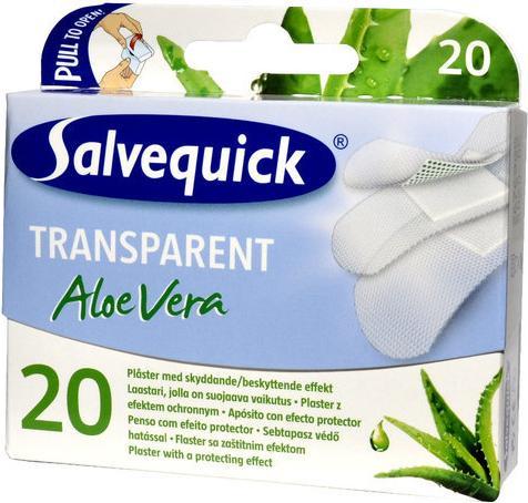 Produktbild Salvequick Discreet & Caring Transparent Aloe Vera Slices 20Pcs. (75 ml)
