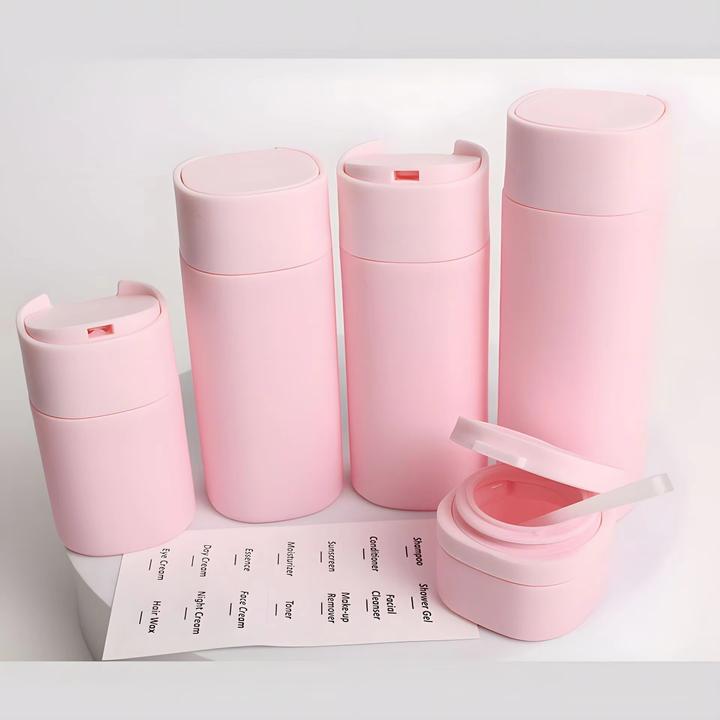 Swissdetector Luxus-Kosmetikflaschenset - Rosa (Zusätzliche Polsterung)