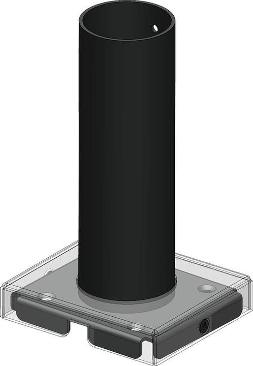 Max Michel Support complet pour Verifone P200/P400, capot carré, pôles 120 mm