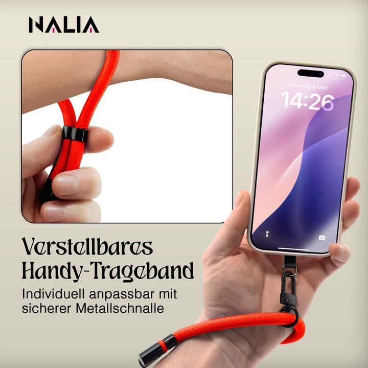 Actual product image Nalia Wristy Lanyard Handykette – Universal Trageband für Smartphones – Verstellbar, Soft & Elastisch