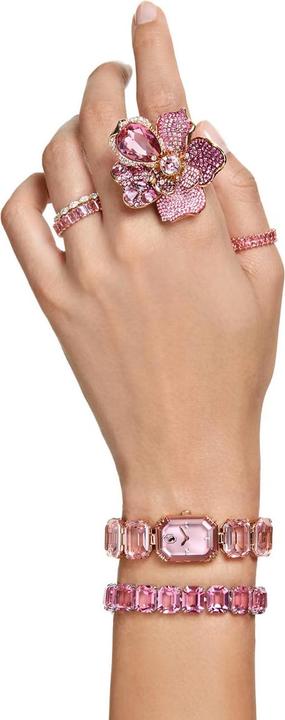 Produktbild Swarovski Florere Cocktail Ring Pavé Blume Rosa (55)