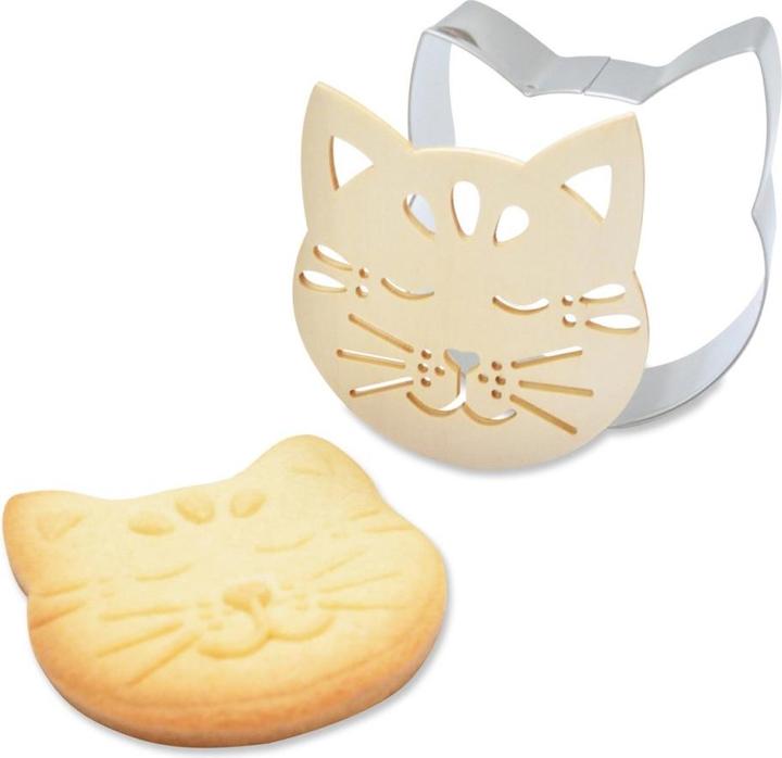 ScrapCooking Ausstechform + Holzpräger "Katze"