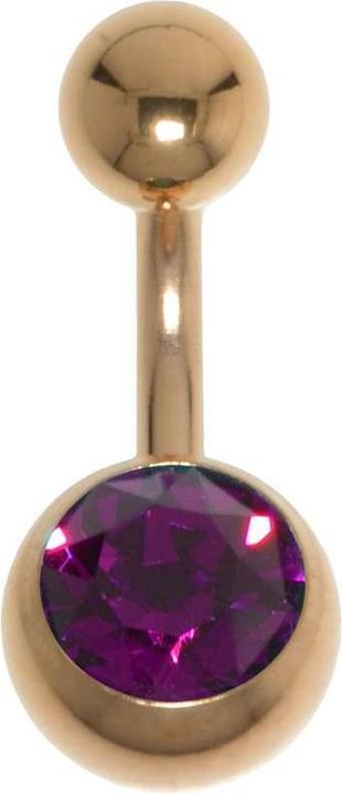 Immagine prodotto Bijouteria Piercing ventre (Acciaio chirurgico 316L, Rivestimento in PVD (colore oro), Cristallo premium)