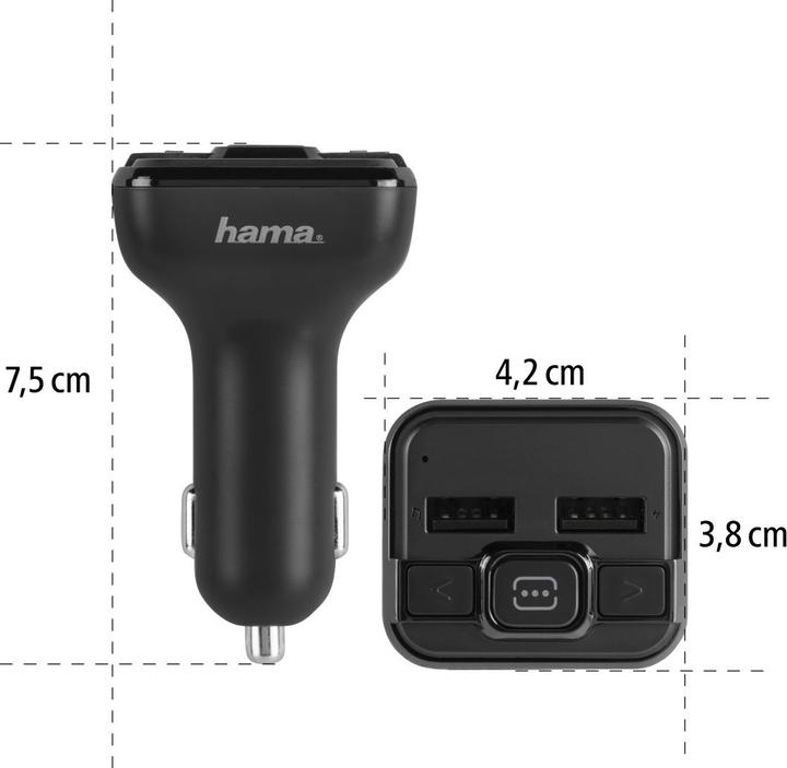 Actual product image Hama FM transmitter with AUX-IN + USB-IN