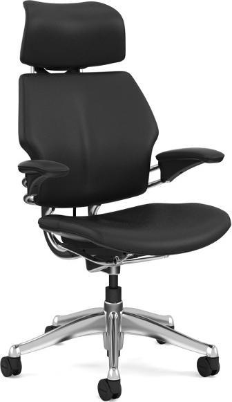 Produktbild Humanscale Bürostuhl Leder Freedom Headrest F211AQ111N, schwarz