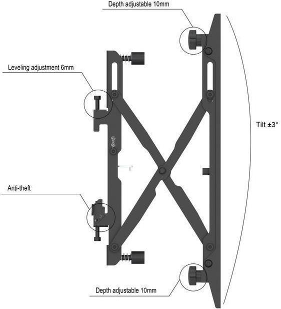 Produktbild Multibrackets Pro Zubehör 4726 (Wand, 65", 125 kg)