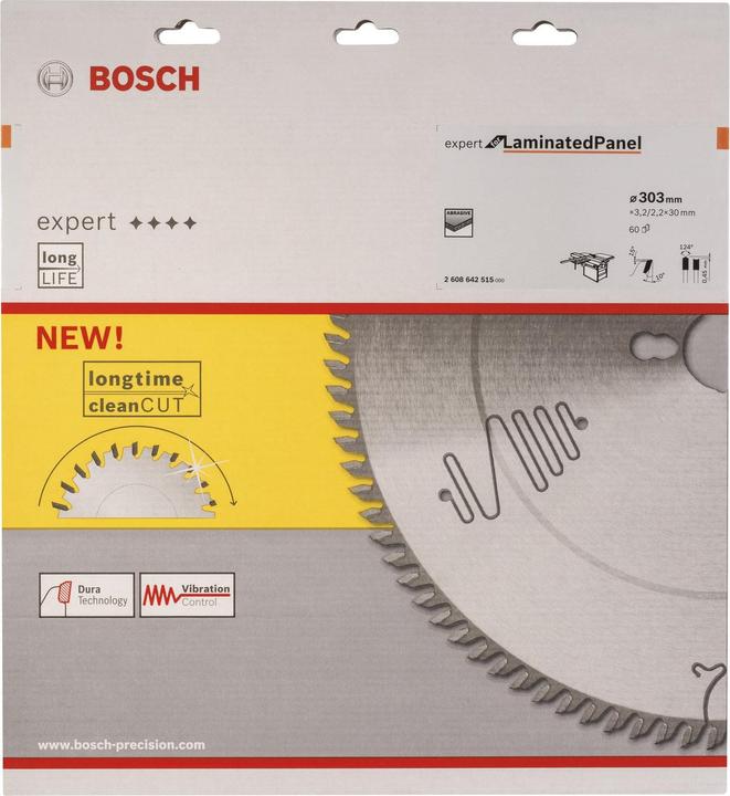 Produktbild Bosch Professional Zubehör Kreissägeblatt Expert for Laminated Panel, 303 x 30 x 3,2 mm, 60