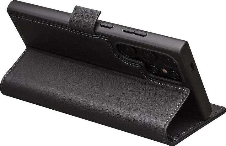 Actual product image QiAlino Flip matt cover with magnetic clasp Matt black (Samsung Galaxy S24 Ultra)