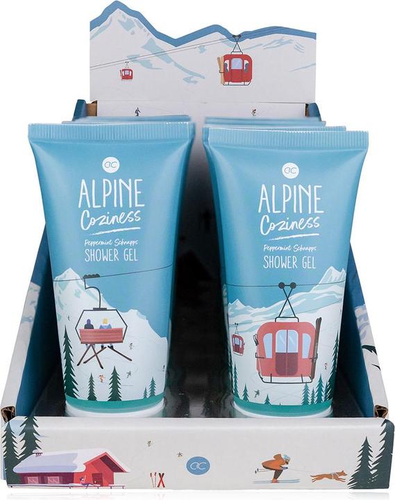 Accentra Duschgel ALPINE COZINESS in der Tube, 60ml, Duft: Pfefferminzschnaps, Farbe: rot/blau/weiss (60 ml)