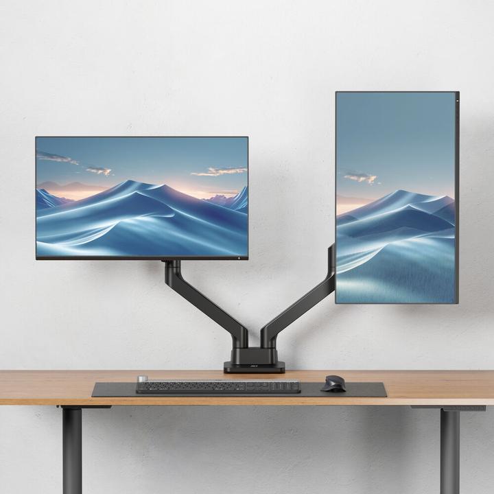 Actual product image Dual monitor arm office premium, with gas spring (Table, 35")