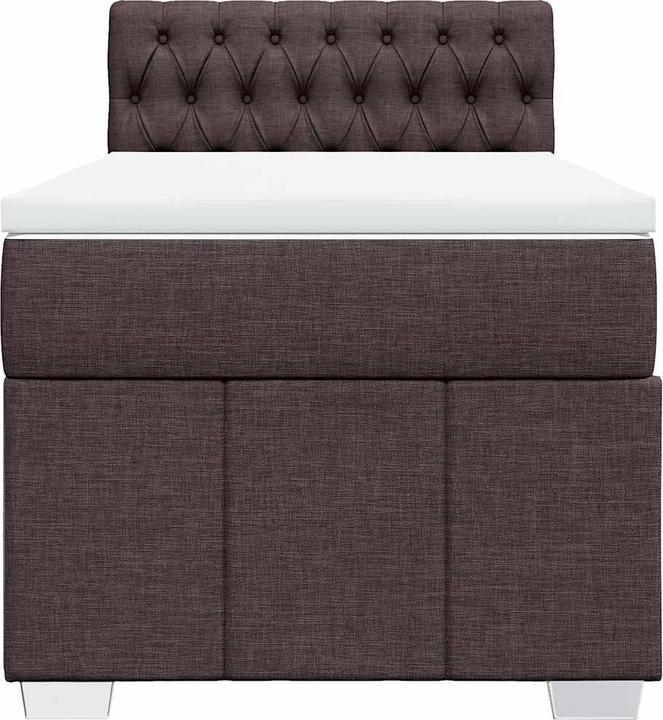 Actual product image VidaXL Box spring bed Upholstered bed Bed with mattress dark brown 90x200cm fabric (90 x 200 cm)