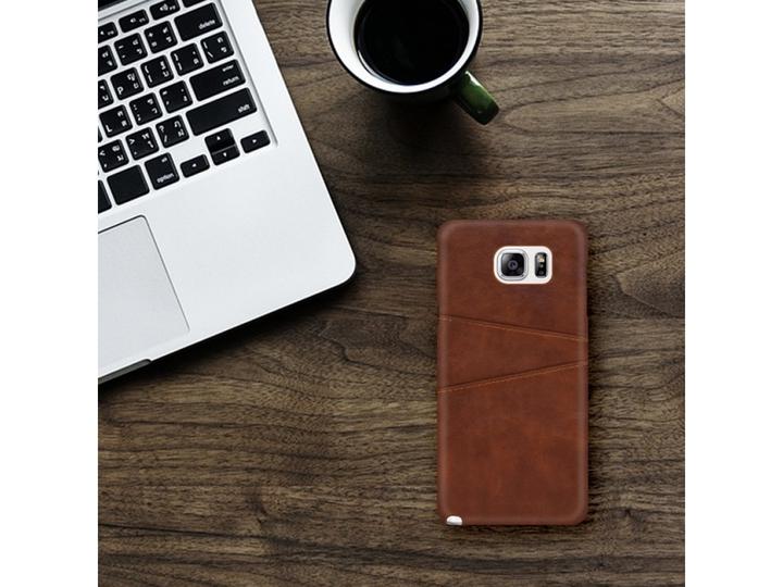 Actual product image Screenguard Samsung Galaxy S6 Edge CardCaddy Leather Backcase with Card Pockets (Samsung Galaxy S6 Edge)