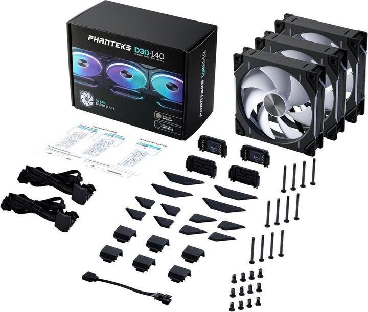 Actual product image Phanteks D30 PWM Reverse Airflow (140 mm, 3 x)