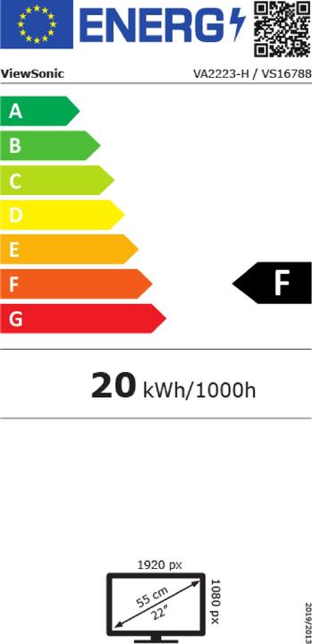 Etichetta energetica Viewsonic VA2223-H (1920 x 1080 pixel, 21.50")