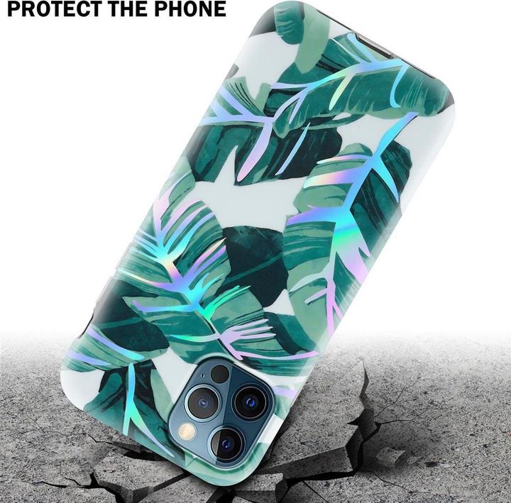 Produktbild Cadorabo IMD TPU Bunte Blumen & Blätter Cover (Apple iPhone 12 Pro Max)