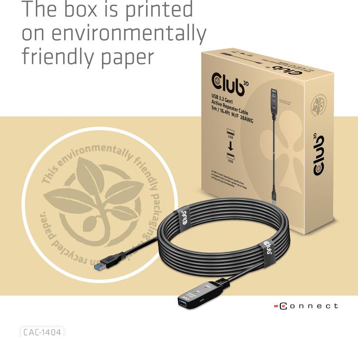 Produktbild Club 3D USB A – USB A (5 m, USB 3.2)