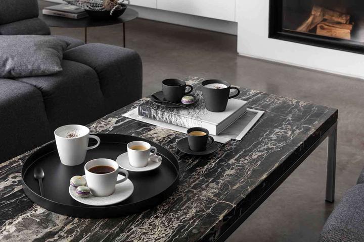 Produktbild Villeroy & Boch Kaffeetasse mit Untertasse 2tlg. Manufacture Rock blanc (220 ml, 2 x)