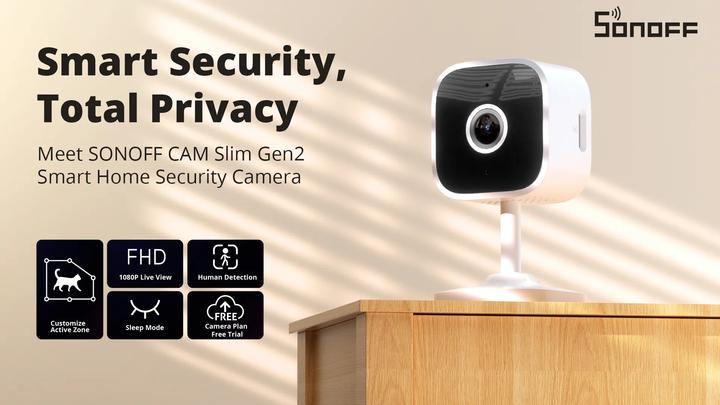 Actual product image Sonoff WLAN surveillance camera CAM-S2 5 V 1A 5W 130° (1920 x 1080 Pixels)
