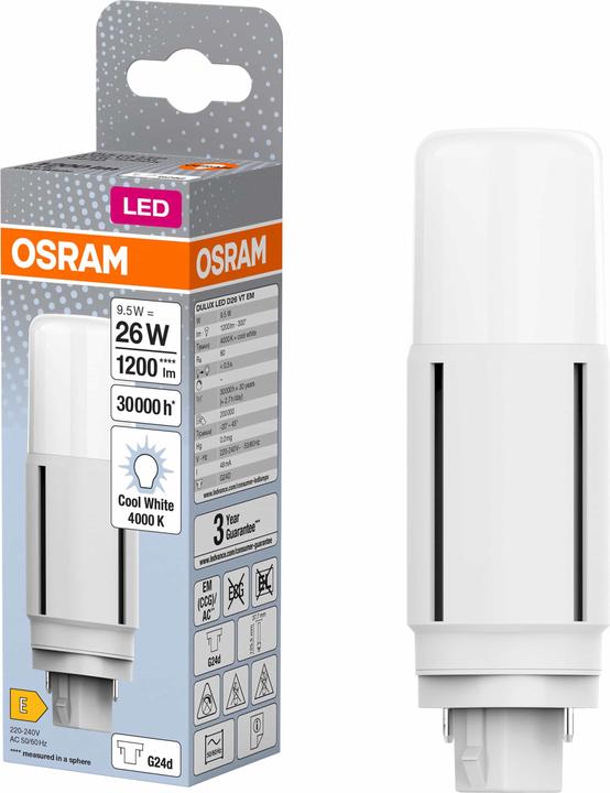 Produktbild Osram Dulux D (G24d, 9.50 W, 1200 lm, 1 x, E)