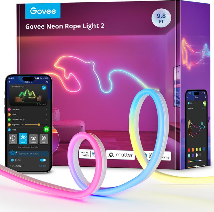 Produktbild Govee Neon (RGBIC, 300 cm, Indoor)