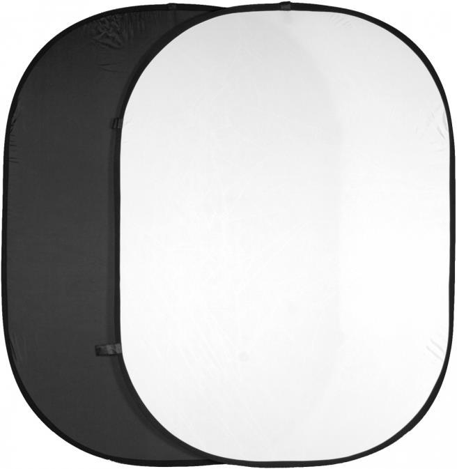 Produktbild Walimex Falthintergrund 200x230cm schwarz/weiss (230 cm, 200 cm)