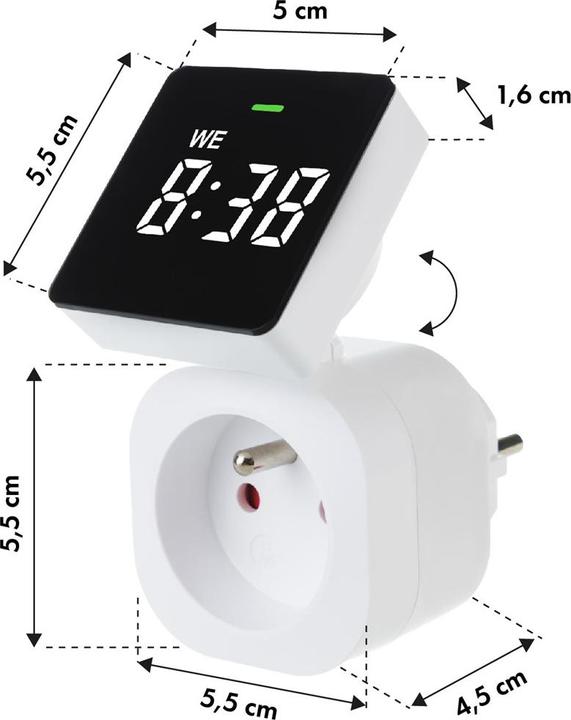 Actual product image Greenblue digitale Zeitschaltuhr max. Belastung 16A IP20 GB610 E