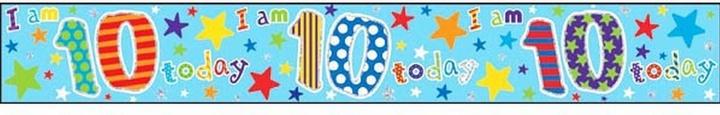 Actual product image Simon Elvin 10th Birthday Foil Banner (6 Pack)