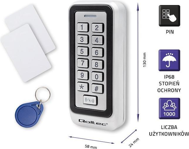 Immagine prodotto Qoltec 52443 Serratura a codice TRITON con RFID (Scheda chiave)