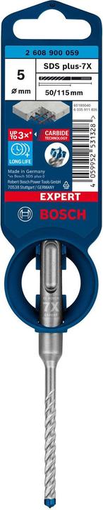 Actual product image Bosch Professional Zubehör EXPERT SDS plus-7X hammer drill, 5 x 50 x 115 mm (5 millimetres)